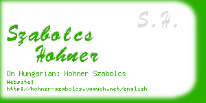 szabolcs hohner business card